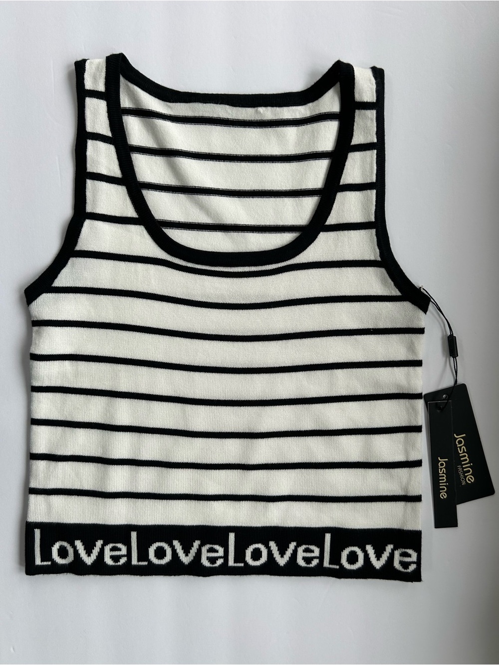 Jasmine 2 pc Striped Tank with Love Hem